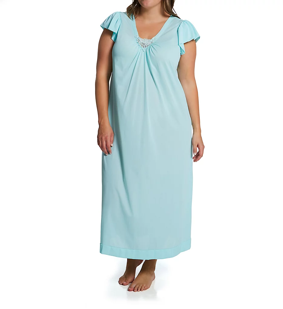 Plus Cherish 50 Inch Cap Sleeve Nightgown