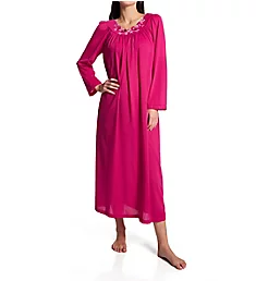 Petals 53 Inch Long Sleeve Gown Raspberry S