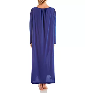 Petals 53 Inch Long Sleeve Gown Navy S