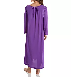 Petals 53 Inch Long Sleeve Gown Purple S