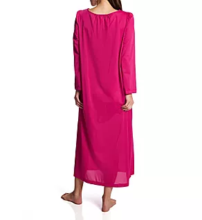 Petals 53 Inch Long Sleeve Gown Raspberry L