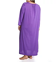 Plus Petals 53 Inch Long Sleeve Gown Purple 1X