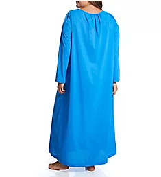 Plus Petals 53 Inch Long Sleeve Gown Sapphire 1X
