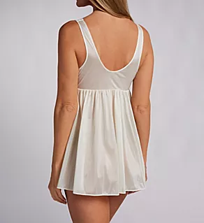 Plus Silhouette Lace Babydoll Nightie Ivory 1X