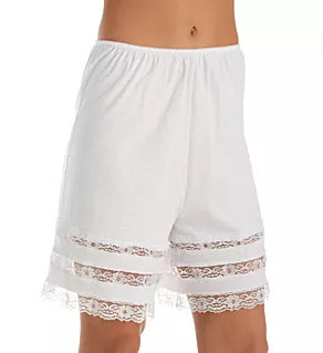 Adjustable Cotton Knit Culottes White S