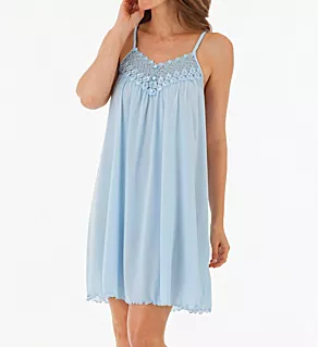 Beloved Sleeveless Short Gown Blue S