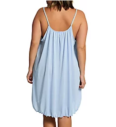 Plus Size Beloved Sleeveless Short Gown Blue 1X