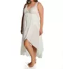 Shadowline Plus Silhouette Nylon Tricot Hi-Low Gown 35737X - Image 1