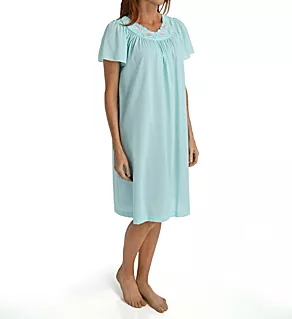 Petals Short Sleeve Gown SeaFoam S