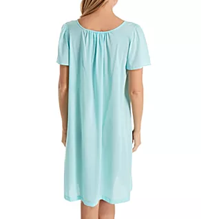Petals Short Sleeve Gown SeaFoam S