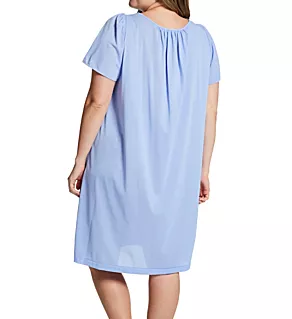 Plus Petals Short Sleeve Gown Lilac 1X