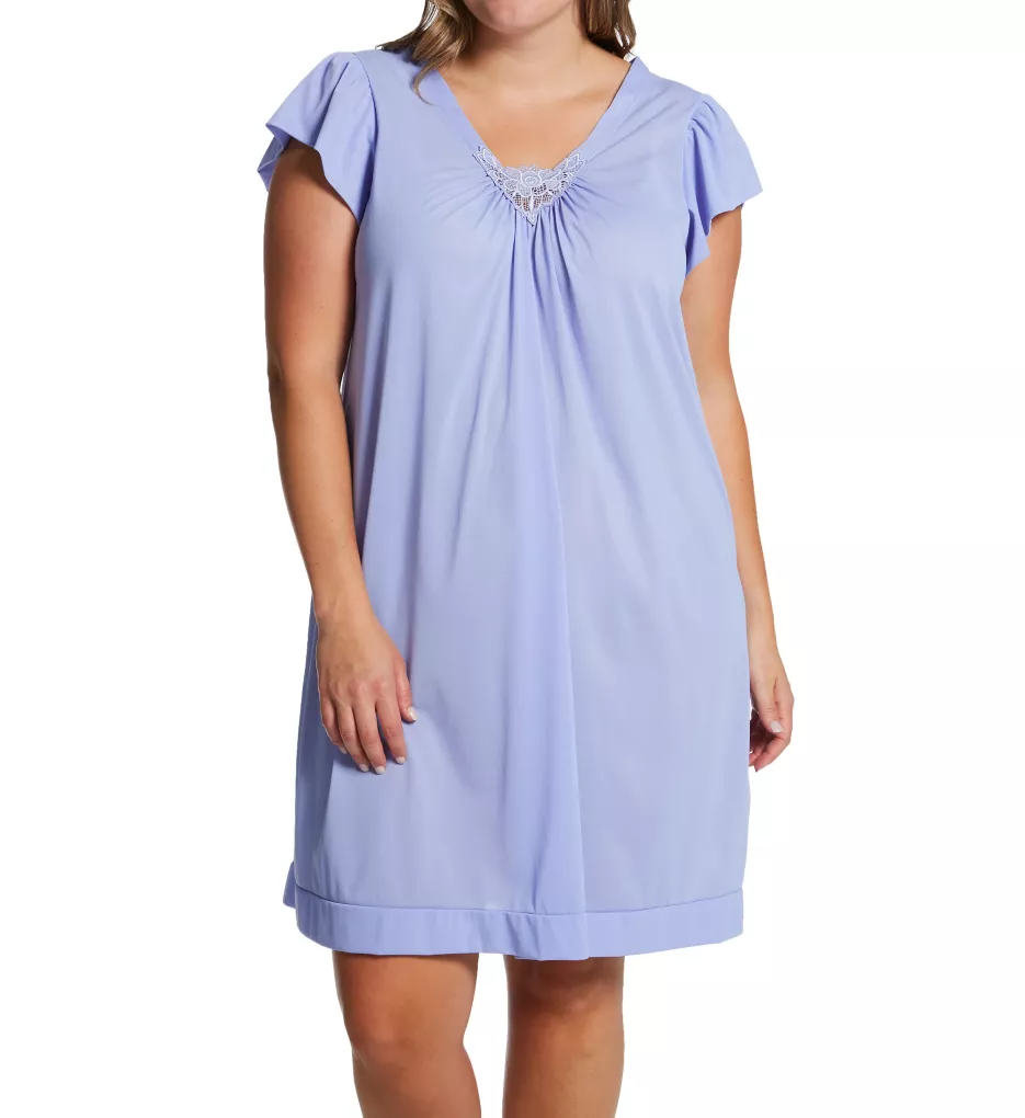 Plus Cherish 38 Inch Cap Sleeve Nightgown Lilac 1X