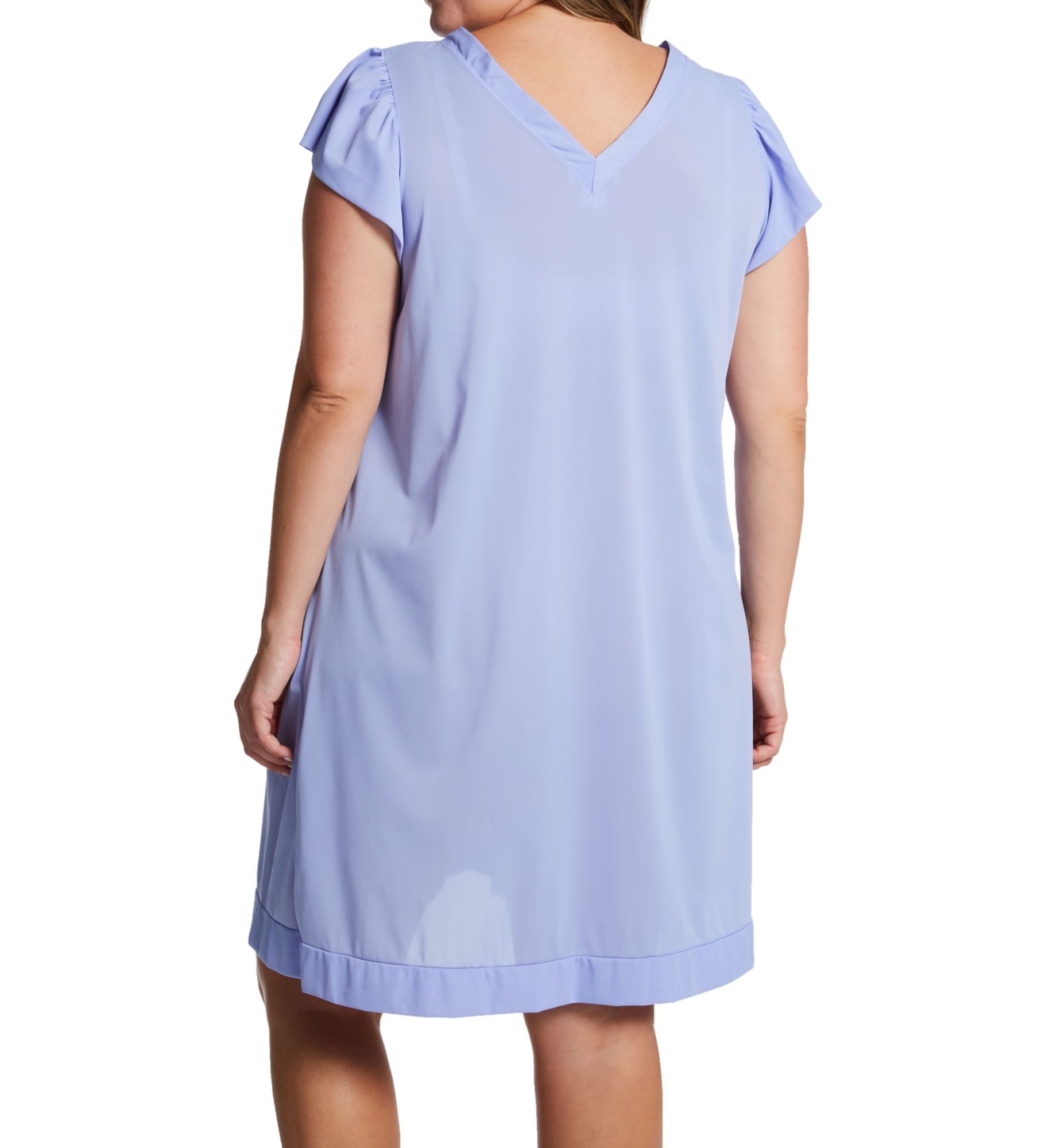 Shadowline Plus Cherish 38 Inch Cap Sleeve Nightgown Lilac 2X  - Image 2