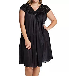 Plus Silhouette Gown Black 1X