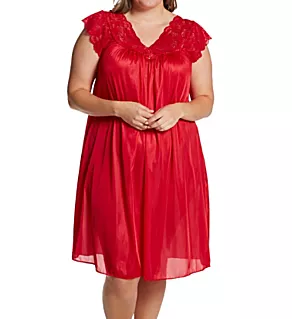 Plus Silhouette Gown Red 1X