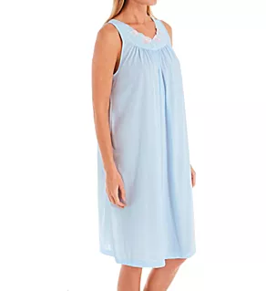 Petals 40 Inch Embroidery Gown Blue S
