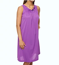 Petals 40 Inch Embroidery Gown Purple S