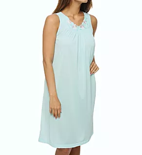 Petals 40 Inch Embroidery Gown SeaFoam S