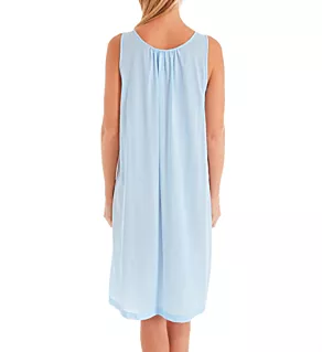 Petals 40 Inch Embroidery Gown Blue S