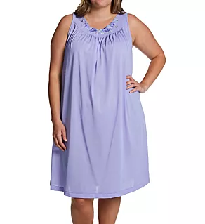 Plus Petals 40 Inch Embroidery Gown Lilac 1X