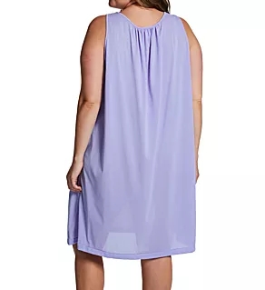 Plus Petals 40 Inch Embroidery Gown Lilac 1X