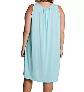 Plus Petals 40 Inch Embroidery Gown SeaFoam 1X