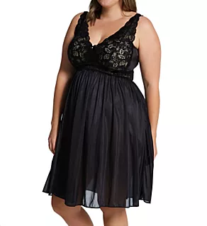 Plus Silhouette 40 Inch Gown Black 1X
