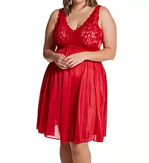 Plus Silhouette 40 Inch Gown Red 1X