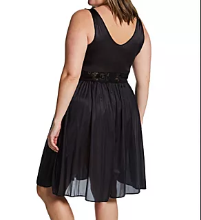 Plus Silhouette 40 Inch Gown Black 1X