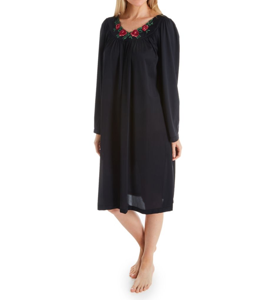 Petals Long Sleeve Short Gown-fs