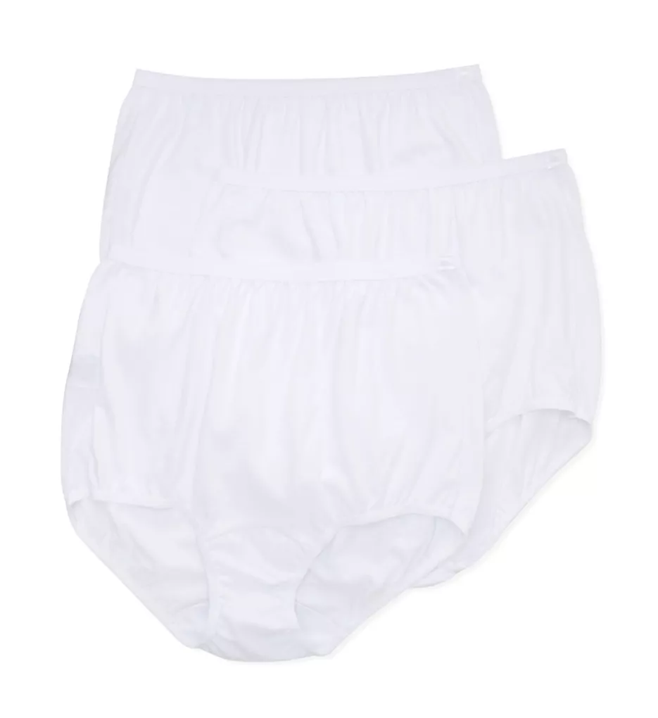 Plus Size Cotton Full Cut Brief Panty - 3 Pack