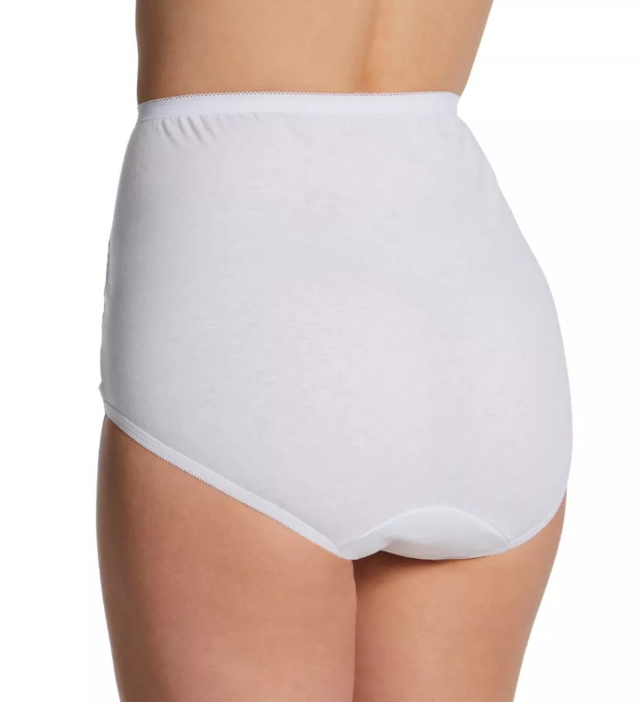 Plus Size Cotton Full Cut Brief Panty - 3 Pack White 13