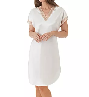 Charming Charmeuse Sleep Gown White L