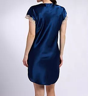 Charming Charmeuse Sleep Gown Navy S