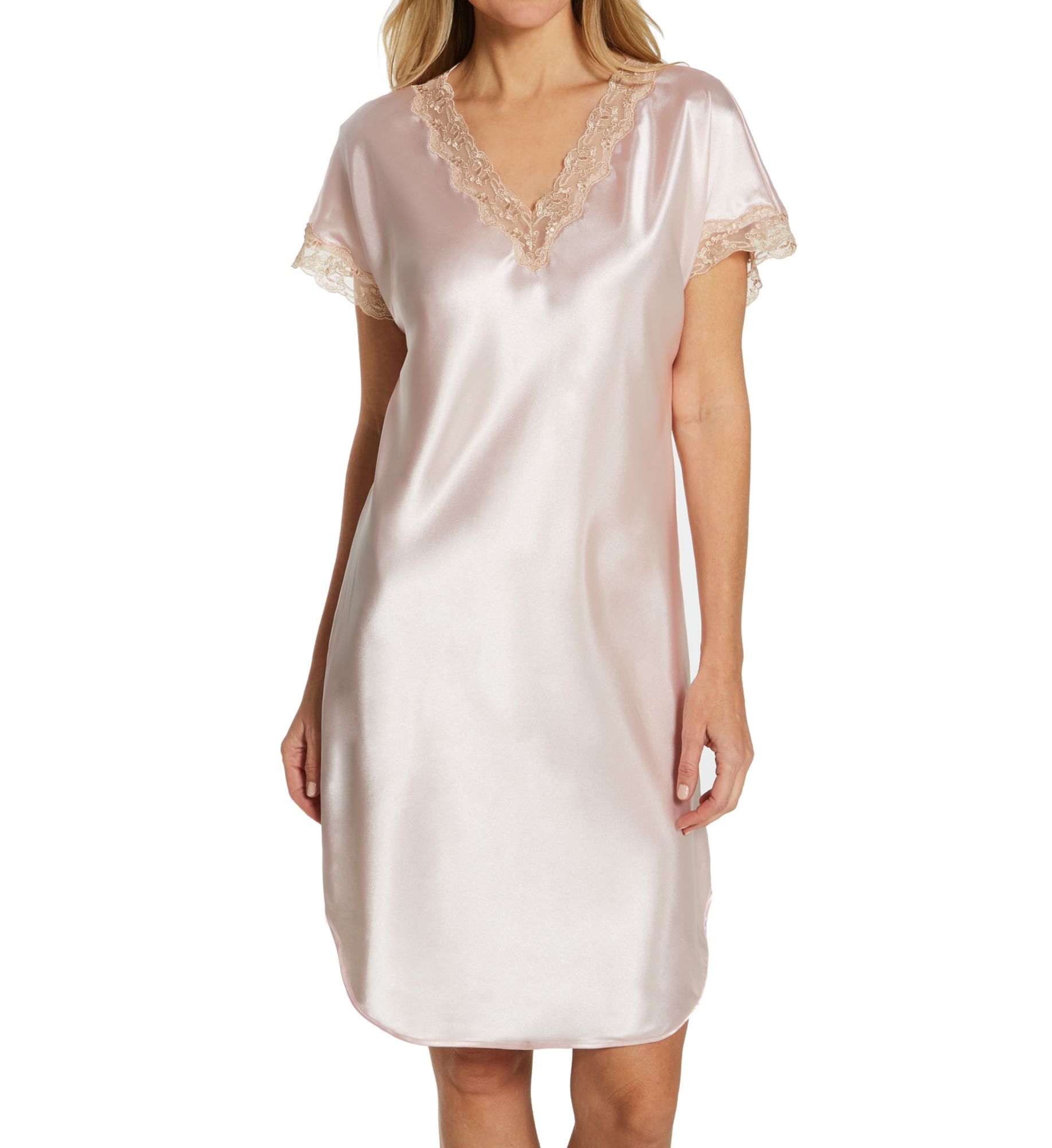 Shadowline Charming Charmeuse Sleep Gown Blush S  - Image 1
