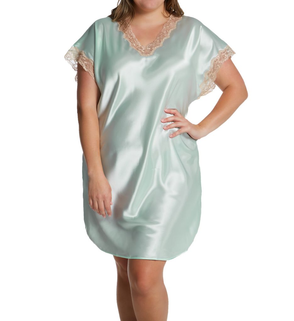 Plus Charming Charmeuse Sleep Gown-fs