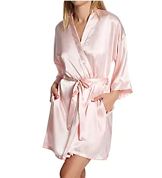 Charming Satin Wrap Robe Blush S/M