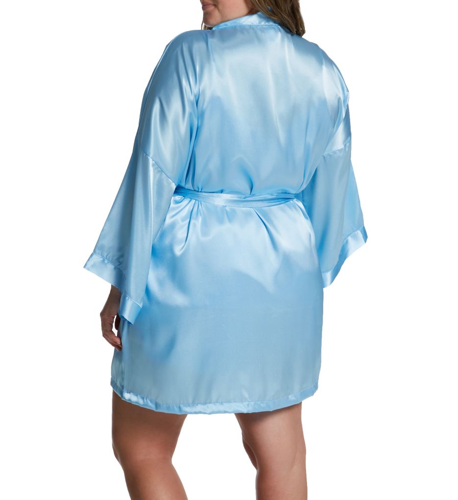 Plus Charming Satin Wrap Robe