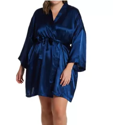 Plus Charming Satin Wrap Robe