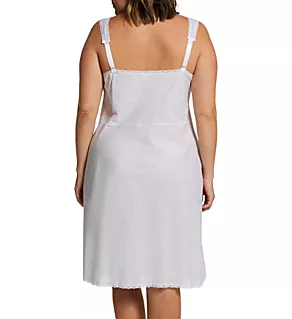 Plus Size Cotton Batiste Full Slip White 44