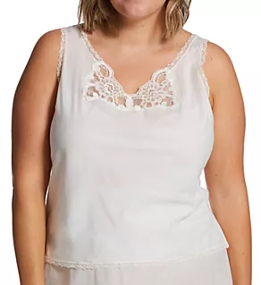 Plus Cotton Batiste Camisole Ivory 44