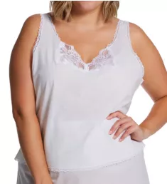 Plus Cotton Batiste Camisole White 48