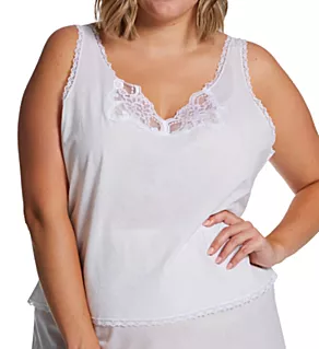 Plus Cotton Batiste Camisole White 44