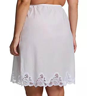 Plus Cotton Batiste 23 Inch Half Slip White 3X