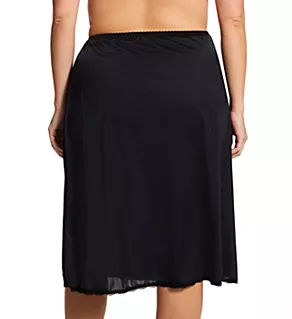 Plus Size Flare Half Slip 28 Inch Black 1X