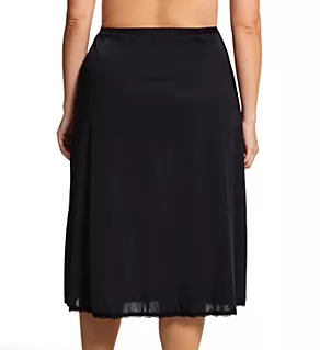 Plus Size 30 Inch Flare Half Slip Black 1X
