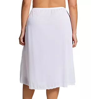 Plus Size 30 Inch Flare Half Slip White 1X