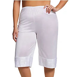 Plus Size Adjustable Length Culottes White 1X