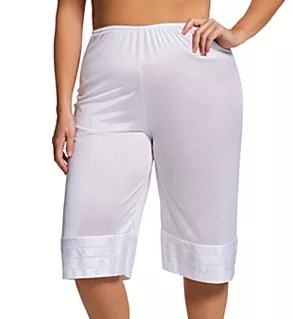 Plus Size Adjustable Length Culottes White 1X