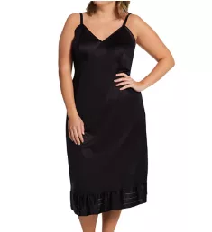 Plus Size Adjustable Length Full Slip Black 44